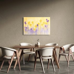 Kép - Lila és sárga virágok (90x60 cm)