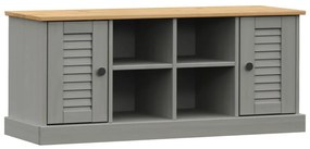 VIGO szürke tömör fenyőfa cipőtároló pad 106 x 35 x 45 cm