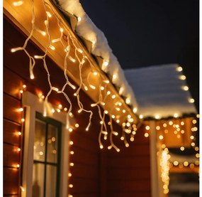 Brilagi - LED kültéri karácsonyi fényfüggöny 360xLED/8 funkció 14m IP44 meleg fehér jégcsapok 1V401-WW-OEM1