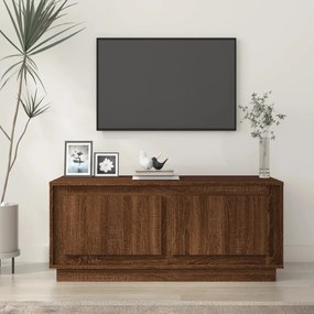 Barna tölgyszínű szerelt fa dohányzóasztal 102x50x44 cm