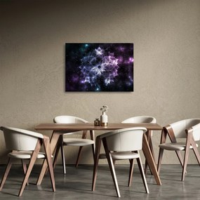 Kép - Lótusz mandala az űrben (üvegen) (70x50 cm)