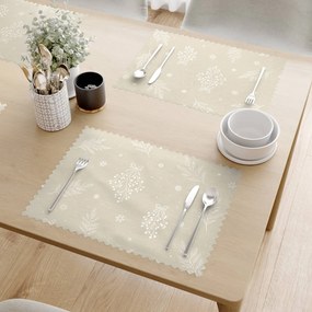 Goldea karácsonyi viaszosvászon reggeliző alátét - téli ágak latte - 2db 30 x 40 cm