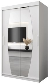 Ruhásszekrény 120 cm Eclipse (matt fehér + matt fehér). 1063385