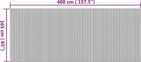 Természetes színű bambusz térelválasztó szélessége 400 cm magassága 165 cm
