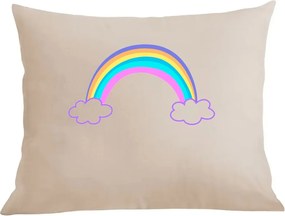 Párna párnahuzat színes szivárvány mintás