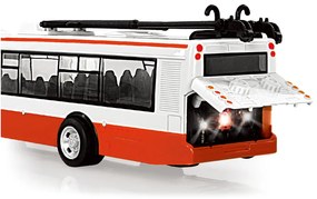 Rappa trolibusz hanggal és fénnyel, 28 cm
