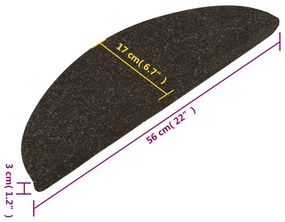 10 db antracitszürke öntapadó lépcsőszőnyeg 56 x 17 x 3 cm