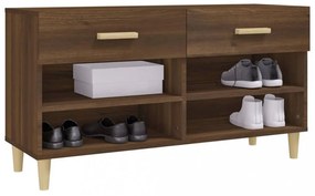 barna tölgyszínű szerelt fa cipősszekrény 102 x 35 x 55 cm