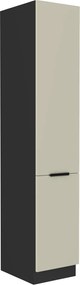 Magas szekrény, kasmír/fekete, ARAKA 40 DK-210 2F