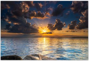 Poszterek 185x125 Sziklák Tenger Naplemente