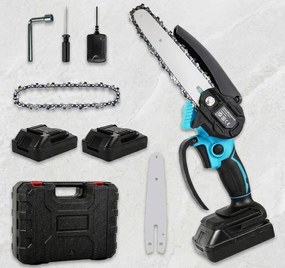 Akkus kézi 8″ mini fűrész - WORTH AIR KE24-286 + 2x akku 21 V + tartozékok + láda
