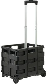 Keeeper Összecsukható bevásárlókocsi Olli 45 l Black, 45 l