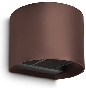 Brilagi - LED kültéri fali lámpatest RONDO LED/6W/230V barna IP54