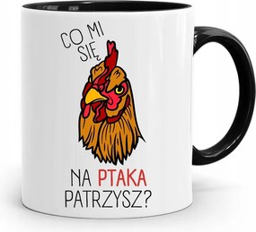 Bögre Fekete Vicces MI Történik A Madárra Nyomtatott Fotóval