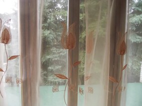 Janka Barack Organza függöny 250 x 250 cm tulipános