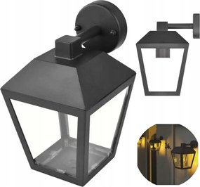 Homlokzati fali lámpa alsó retro fekete Adenia Emos