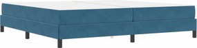 vidaXL Boxrugós ágy matracmal Sötét kék 200 x 200 cm szövet