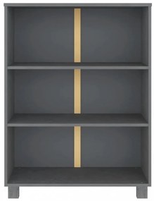 HAMAR sötétszürke tömör fenyőfa könyvszekrény 85 x 35 x 112 cm