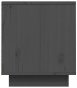 szürke tömör fenyőfa TV-szekrény 80 x 35 x 40,5 cm