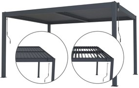 Bioklimatikus pergola G21 Austin 4x3 m, antracit, alumínium