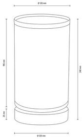 Spot-Light DO70884174 - Asztali lámpa FIRE 1xE27/25W/230V tölgy/bézs