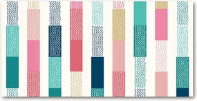 Fotó-kép edzett üveg Színes csíkok 140x70