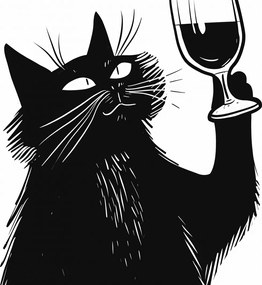 Poszter 50x50cm Macskavirtuóz