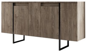 Konzolasztal Luxe - Walnut, Black