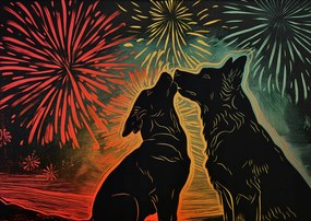 Poszter 59,4x42cm Kutya ölelés