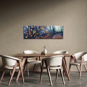 Kép - Az őszi nap sugarai (órával) (90x30 cm)