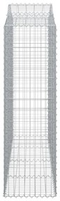 vidaXL 11 db íves horganyzott vas gabion kosár 200x50x160/180 cm