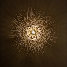 Brilagi - CERIA BOHO LED csillár zsinóron 1xE27/40W/230V átm. 70 cm bambusz