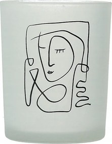 Dekoria Stílusos üveg gyertyatartó 13cm