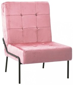 rózsaszín bársony pihenőszék 65 x 79 x 87 cm