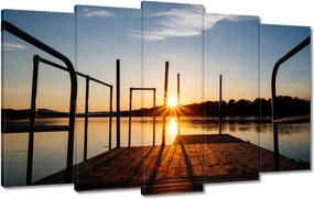 Vászonkép 100x60 Naplemente híd