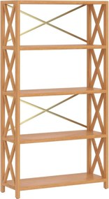 vidaXL 5 szintes tömör tölgyfa polc 80x30x146 cm