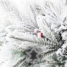 Karácsonyi koszorú Havas 50 LED 60 cm