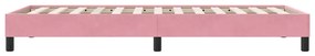 vidaXL rózsaszín bársony rugós ágy matrac nélkül 90x210 cm