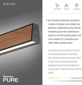 Paul Neuhaus modern skandináv függeszték pure e-motion fekete fa pln2570-79
