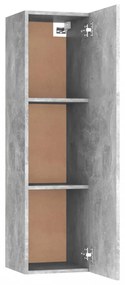 betonszürke szerelt fa TV-szekrény 30,5 x 30 x 110 cm