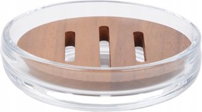 Szappantartó akácfából és üvegből