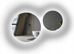 Kerek fürdőszobai tükör szett Kerekek Led háttérvilágítással FI70 FI90