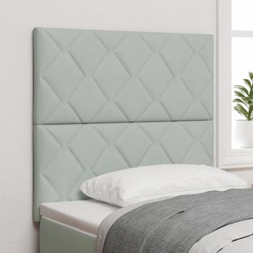 LED fejtámla Gyémánt blokkok dizájn Világosszürke 100 cm bársonyos