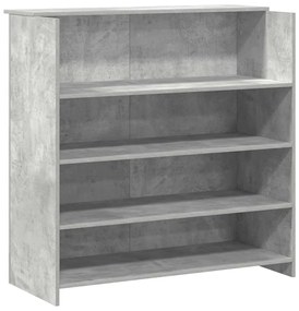 recepciós pult betonszürke 200x50x103,5 cm szerelt fa