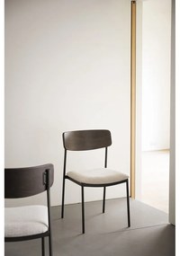 Krémszínű-sötétbarna étkezőszék szett 2 db-os Maymont – Rowico