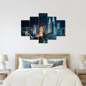 Kép - Éjszaka Kuala Lumpurban (150x105 cm)