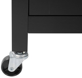 Praktikus Fekete Zsúrkocsi SIENA Beliani