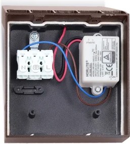 Brilagi RIANO LED kültéri fali lámpa érzékelővel, 8W, 230V, barna, IP65