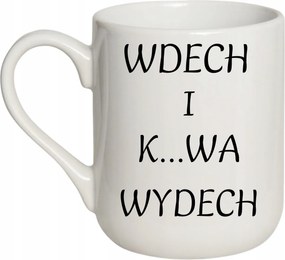 Bögre „Belégzés és kilégzés” kétoldalas 330 coffee fehér