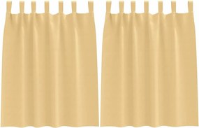 vidaXL Fekete Függöny Gyűrűkkel 2 pcs Bézs 140 x 140 cm Poliészter